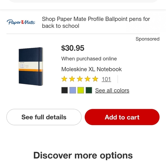 Moleskine XL sapphire blue notebook - Picture 13 of 13